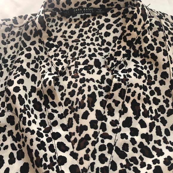 Zara Leopard Print Bell Sleeve Blouse - Picture 4 of 4